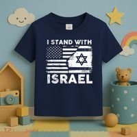 I Stand With Israel Support Israel Us And Israel Flag Toddler T-Shirt thumb 3