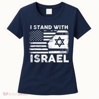 I Stand With Israel Support Israel Us And Israel Flag Women's T-Shirt thumb 0