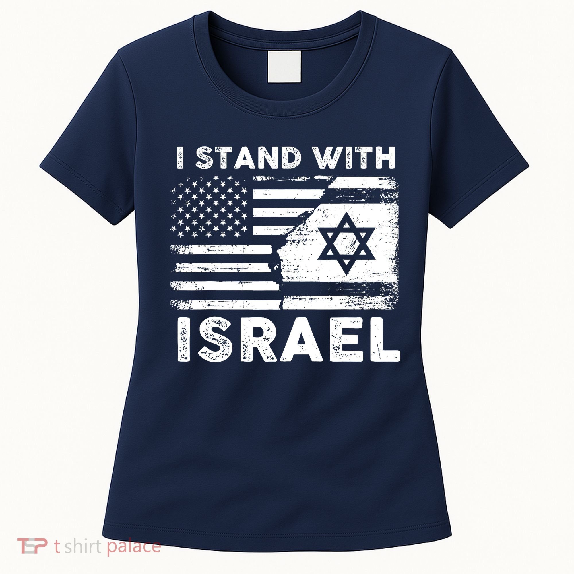 I Stand With Israel Support Israel Us And Israel Flag Women's T-Shirt