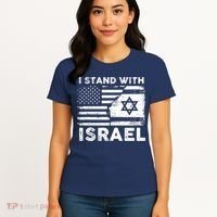 I Stand With Israel Support Israel Us And Israel Flag Women's T-Shirt thumb 4