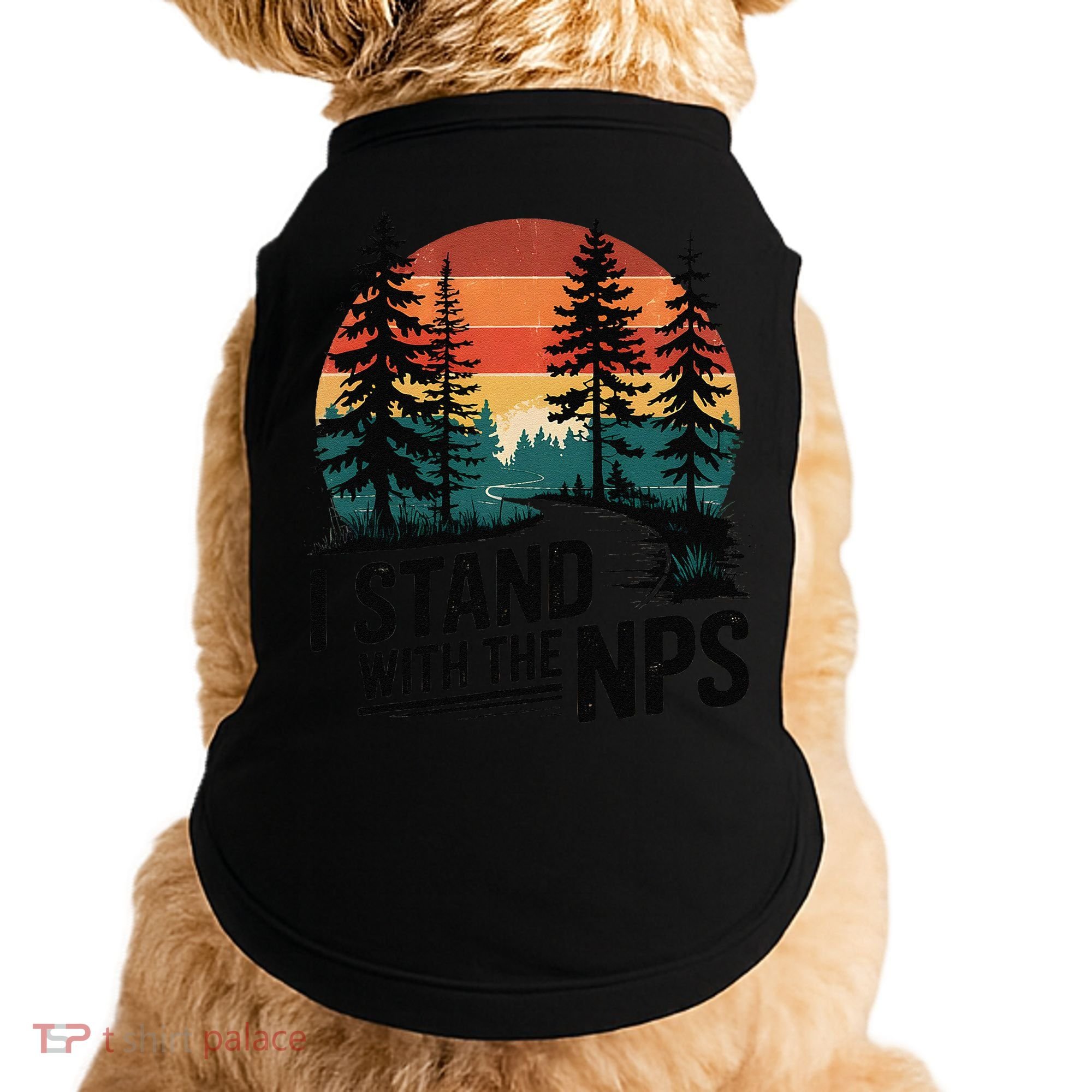 I Stand With The NPS National Park Support Park Rangers Doggie Tank
