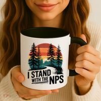 I Stand With The NPS National Park Support Park Rangers Coffee Mug thumb 3