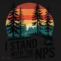 I Stand With The NPS National Park Support Park Rangers Women's Hoodie thumb 2