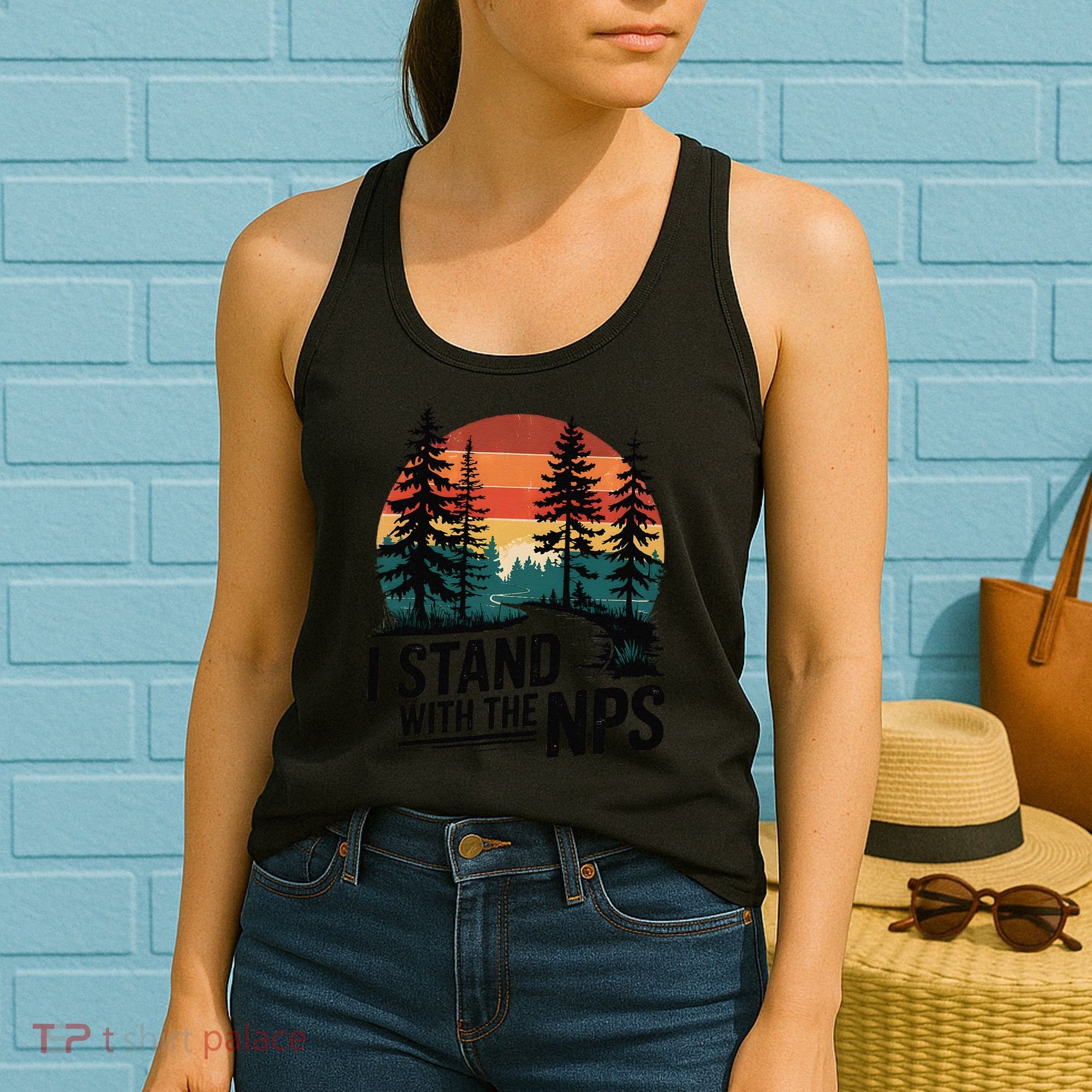 I Stand With The NPS National Park Support Park Rangers Women's Tank Top