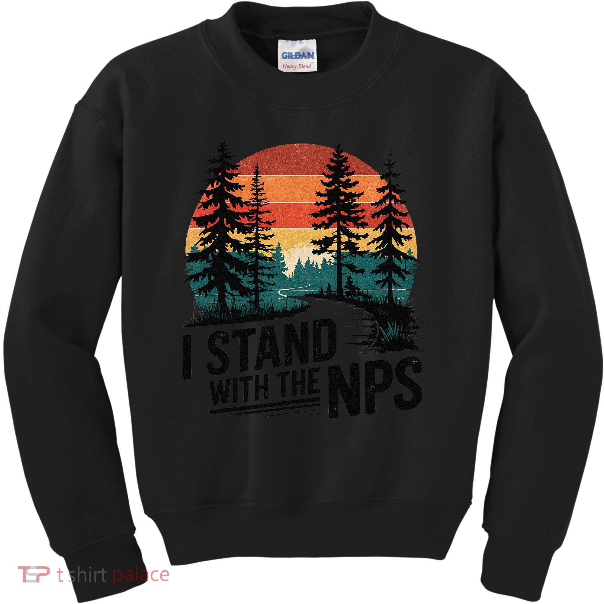I Stand With The NPS National Park Support Park Rangers Kids Sweatshirt