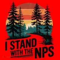 I Stand With The NPS National Park Support Park Rangers Santa Hat thumb 1