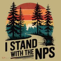 I Stand With The NPS National Park Support Park Rangers Button thumb 1
