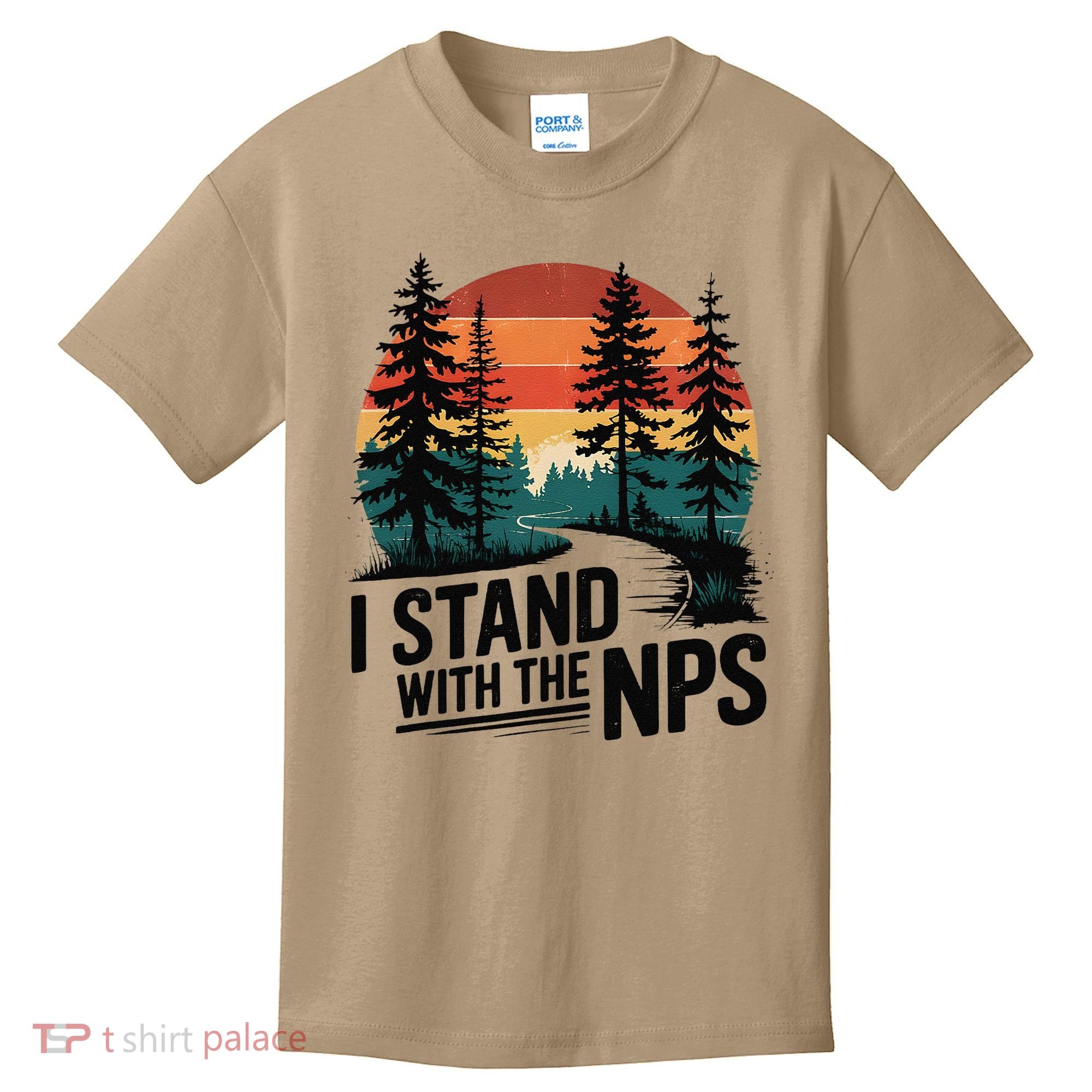 I Stand With The NPS National Park Support Park Rangers Kids T-Shirt
