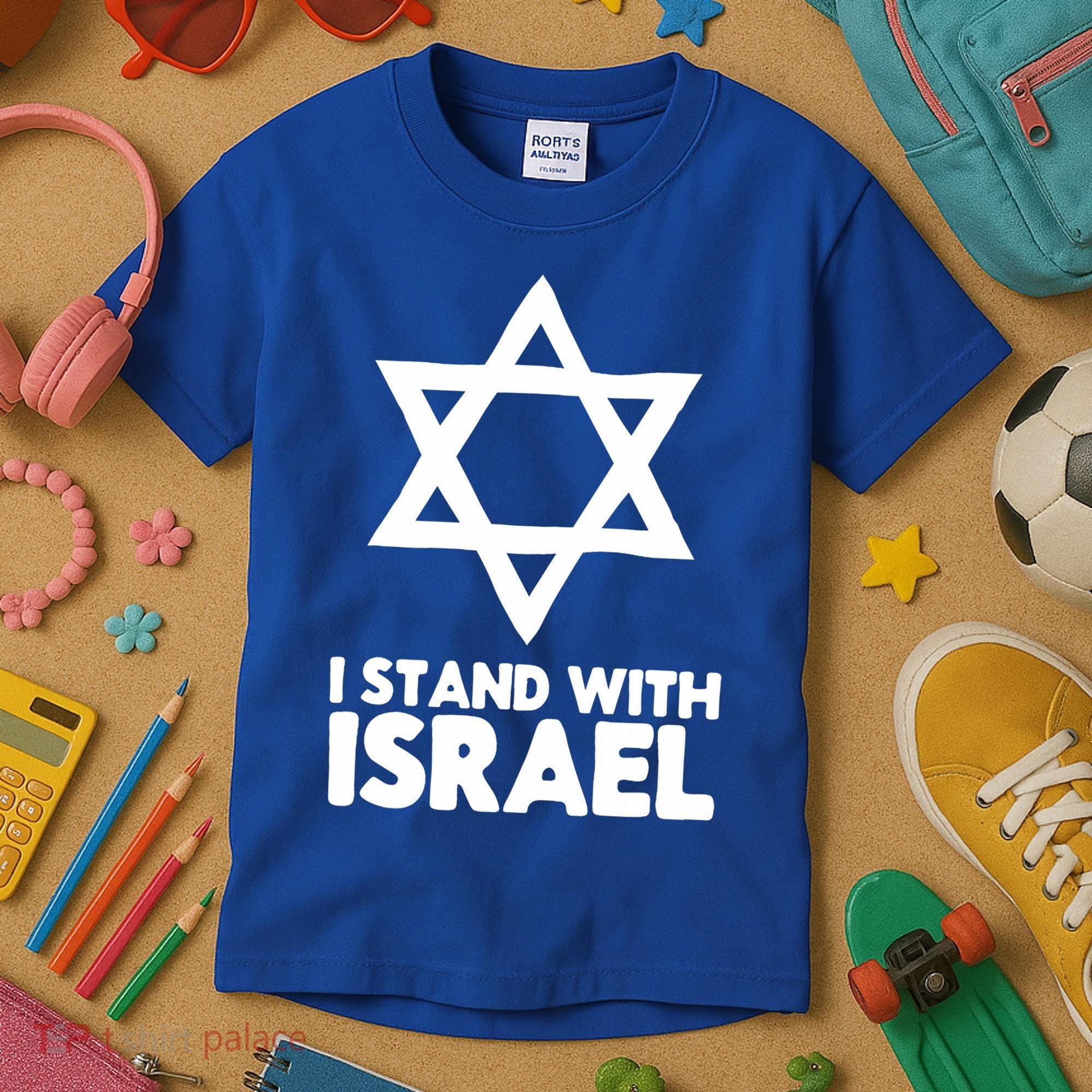 I Stand With Israel Jewish Support Israel Kids T-Shirt