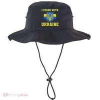 I Stand With Ukraine Vintage Ukrainian Flag Bucket Hat thumb 0
