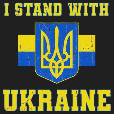 I Stand With Ukraine Vintage Ukrainian Flag District V.I.T. Heavyweight Hoodie