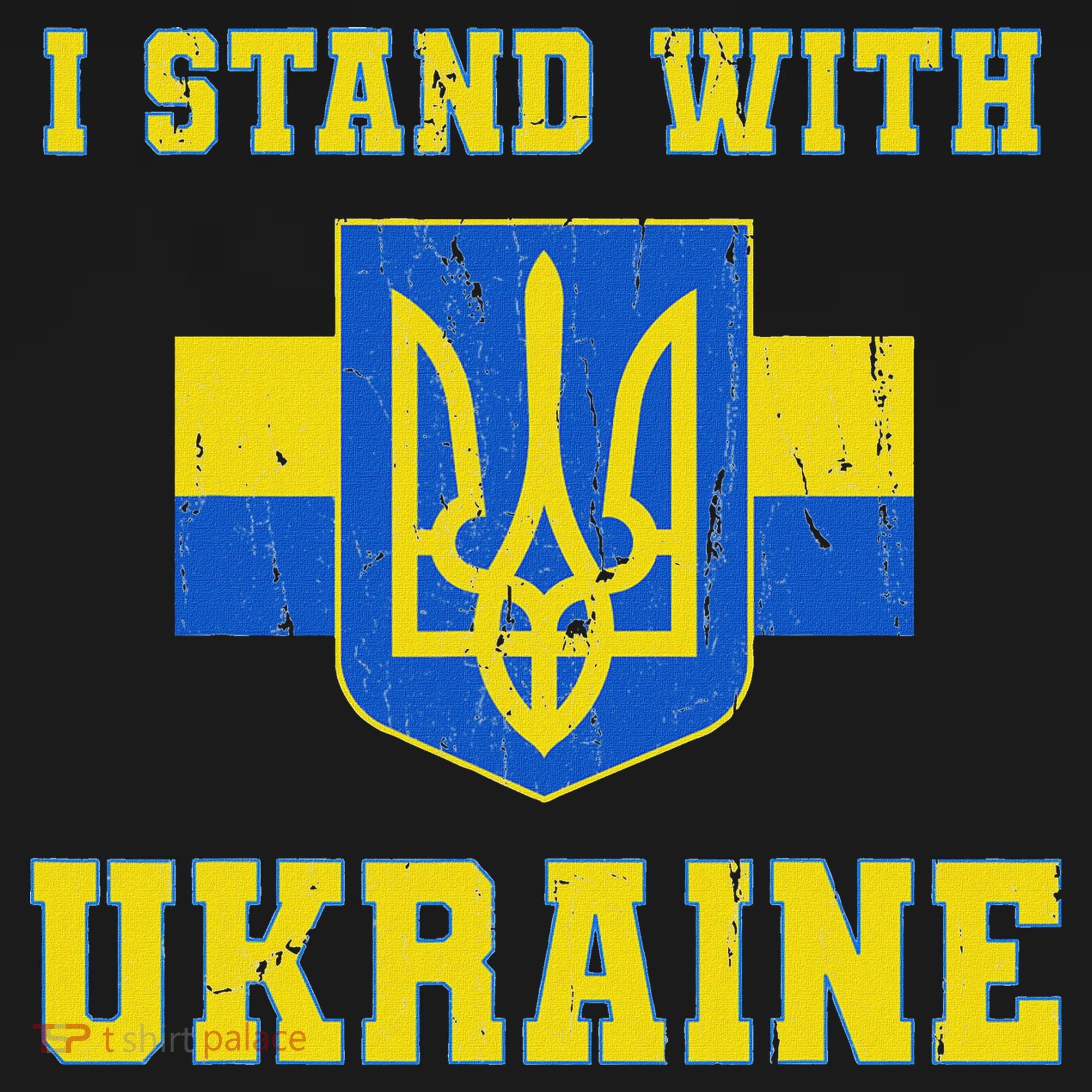 I Stand With Ukraine Vintage Ukrainian Flag Visor
