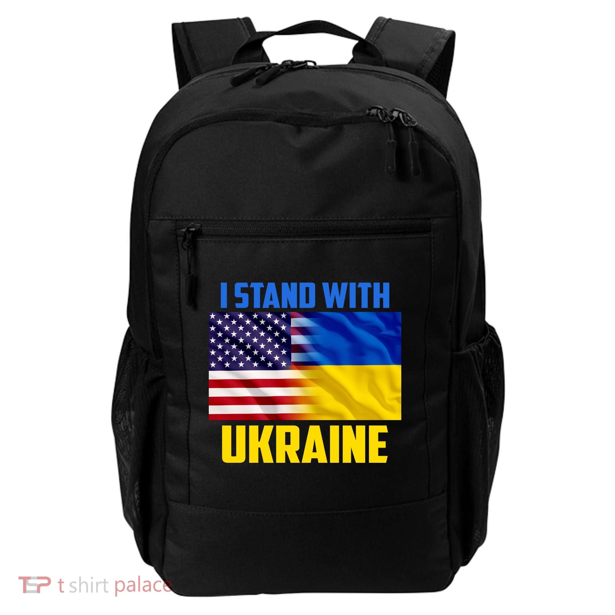 I Stand With Ukraine USA Ukrainian Pride Support Backpack