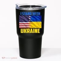 I Stand With Ukraine USA Ukrainian Pride Support Tumbler thumb 0