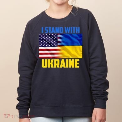 I Stand With Ukraine USA Ukrainian Pride Support Women's Sweatshirt