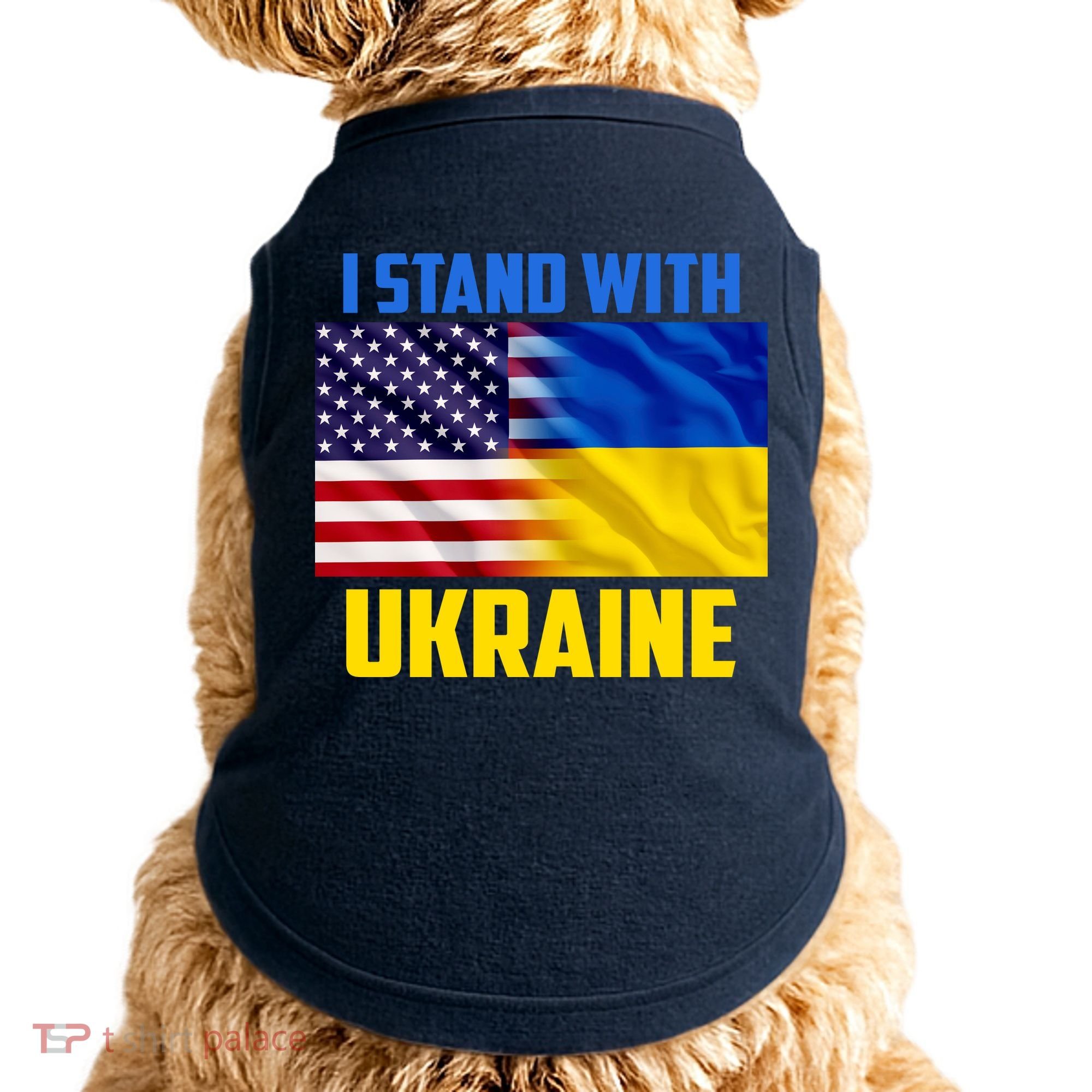 I Stand With Ukraine USA Ukrainian Pride Support Doggie Tank