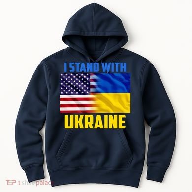 I Stand With Ukraine USA Ukrainian Pride Support Hoodie