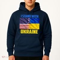I Stand With Ukraine USA Ukrainian Pride Support Hoodie thumb 2