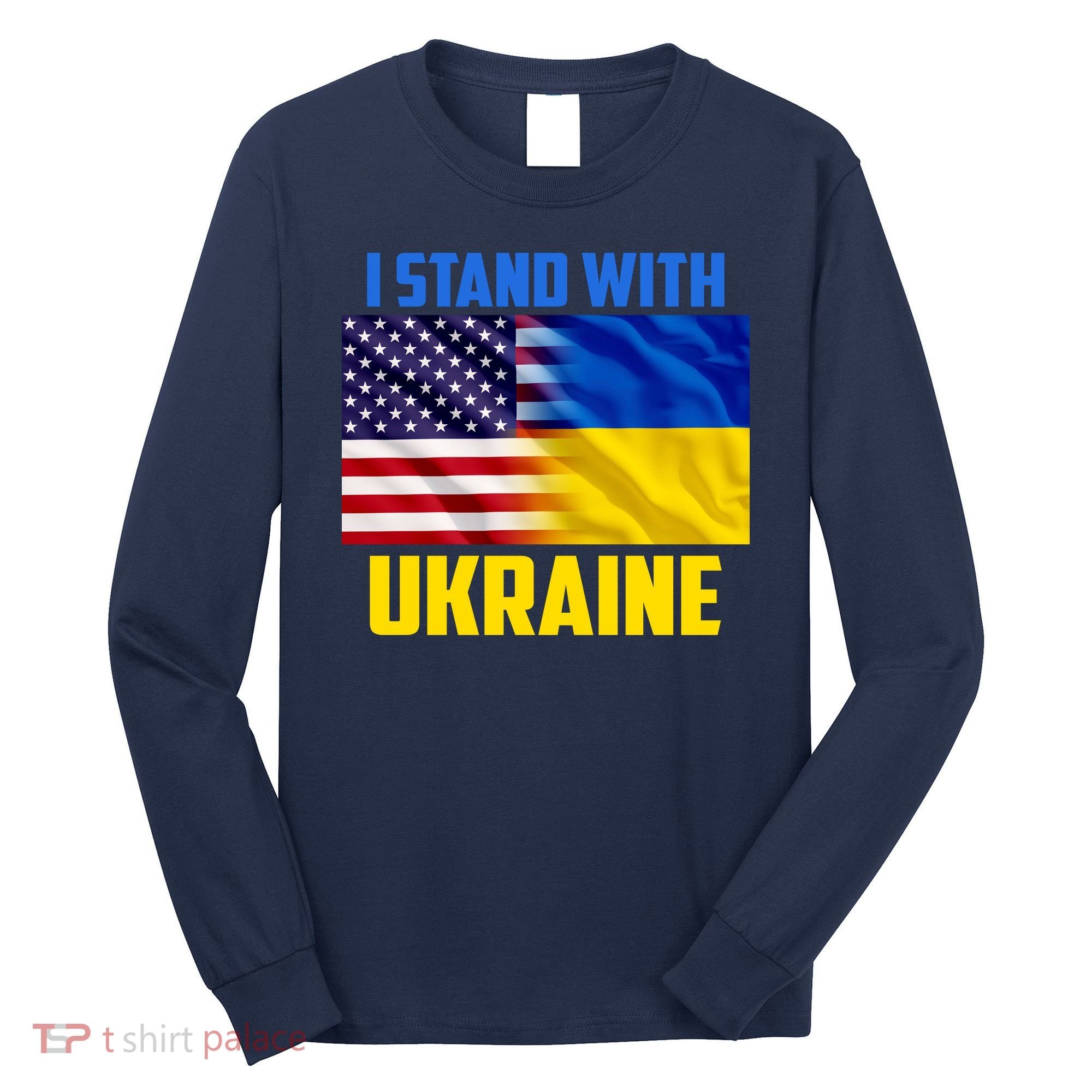 I Stand With Ukraine USA Ukrainian Pride Support Long Sleeve Shirt