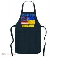 I Stand With Ukraine USA Ukrainian Pride Support Apron thumb 0