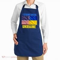 I Stand With Ukraine USA Ukrainian Pride Support Apron thumb 2
