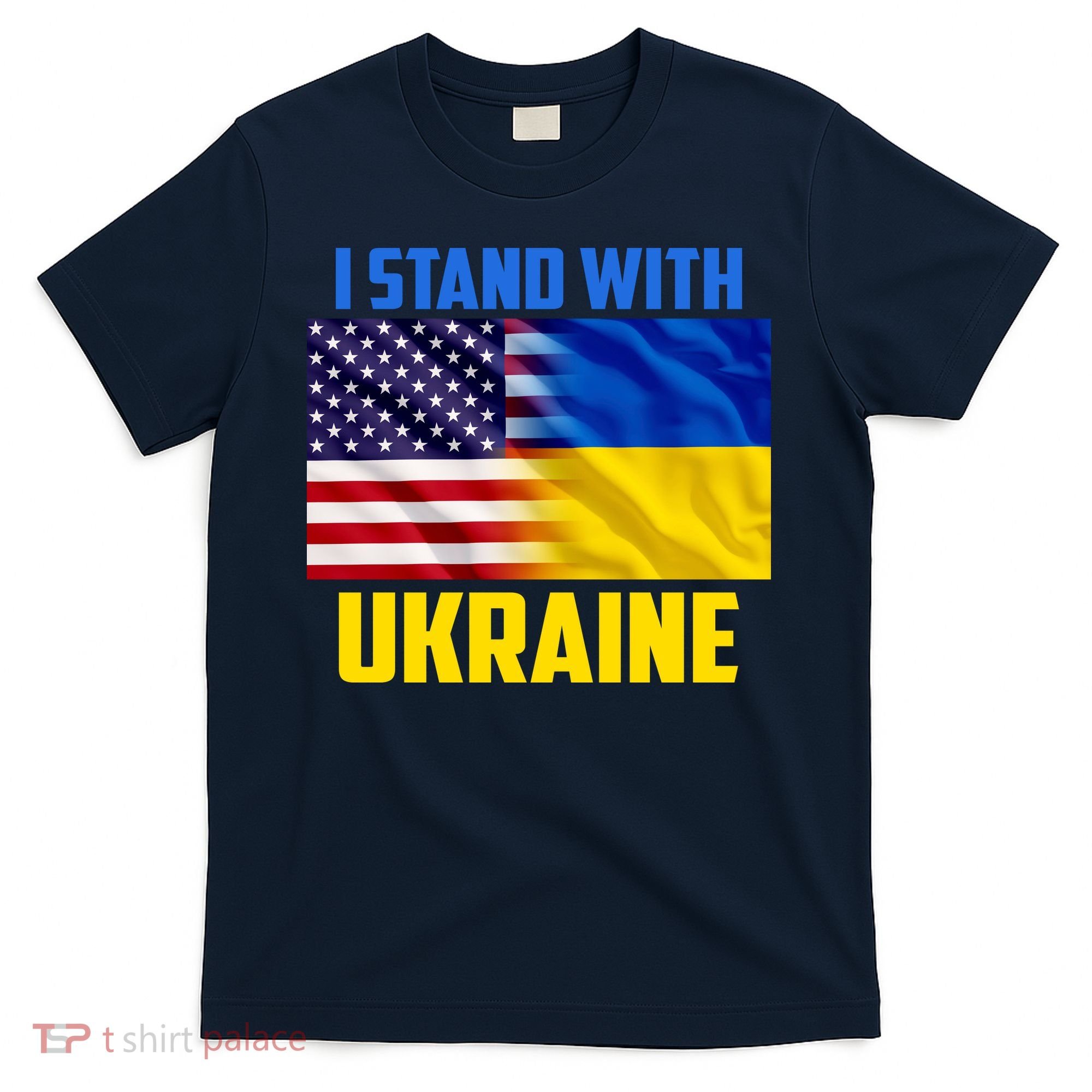 I Stand With Ukraine USA Ukrainian Pride Support T-Shirt