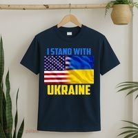I Stand With Ukraine USA Ukrainian Pride Support T-Shirt thumb 2