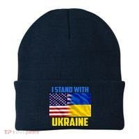 I Stand With Ukraine USA Ukrainian Pride Support Beanie thumb 0