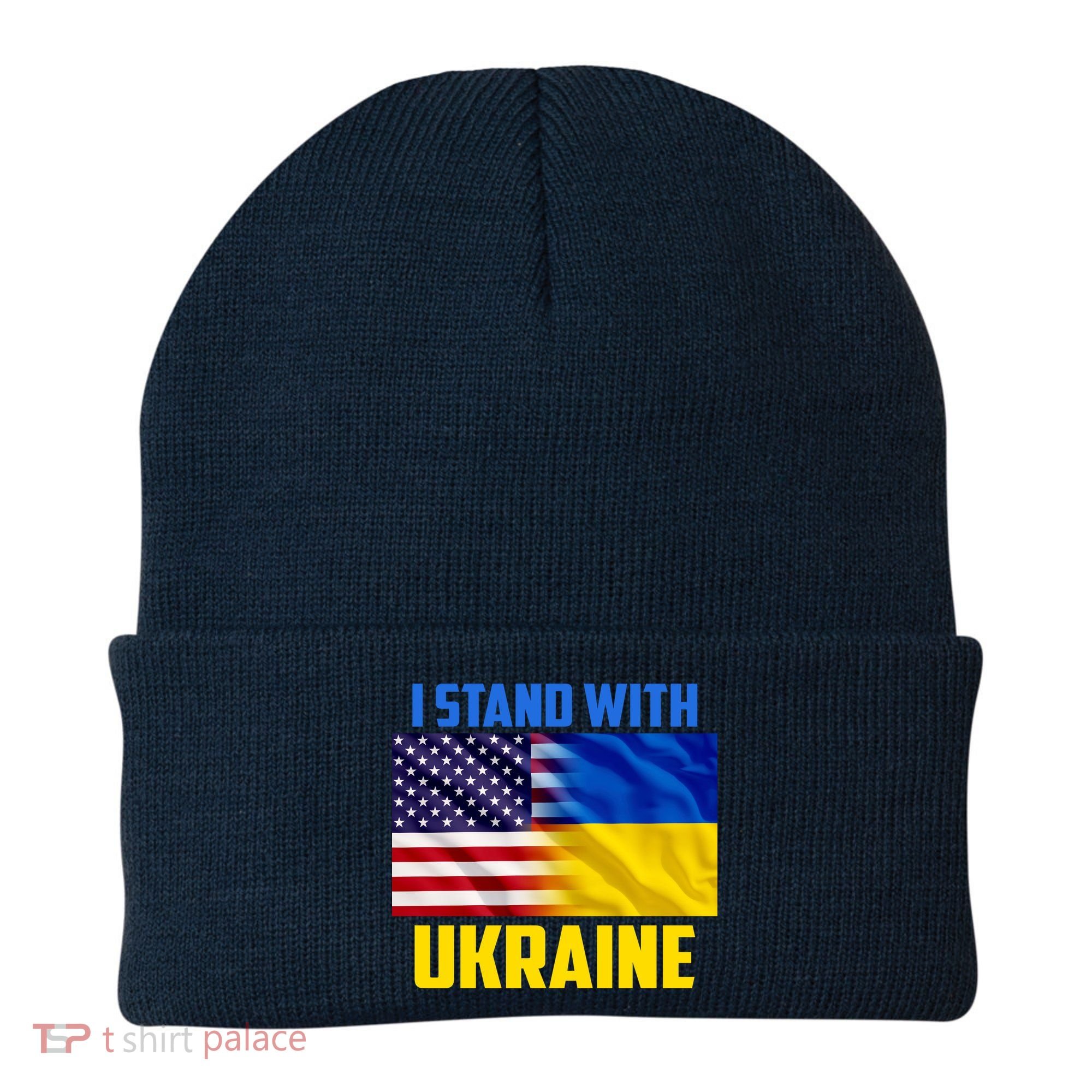I Stand With Ukraine USA Ukrainian Pride Support Beanie