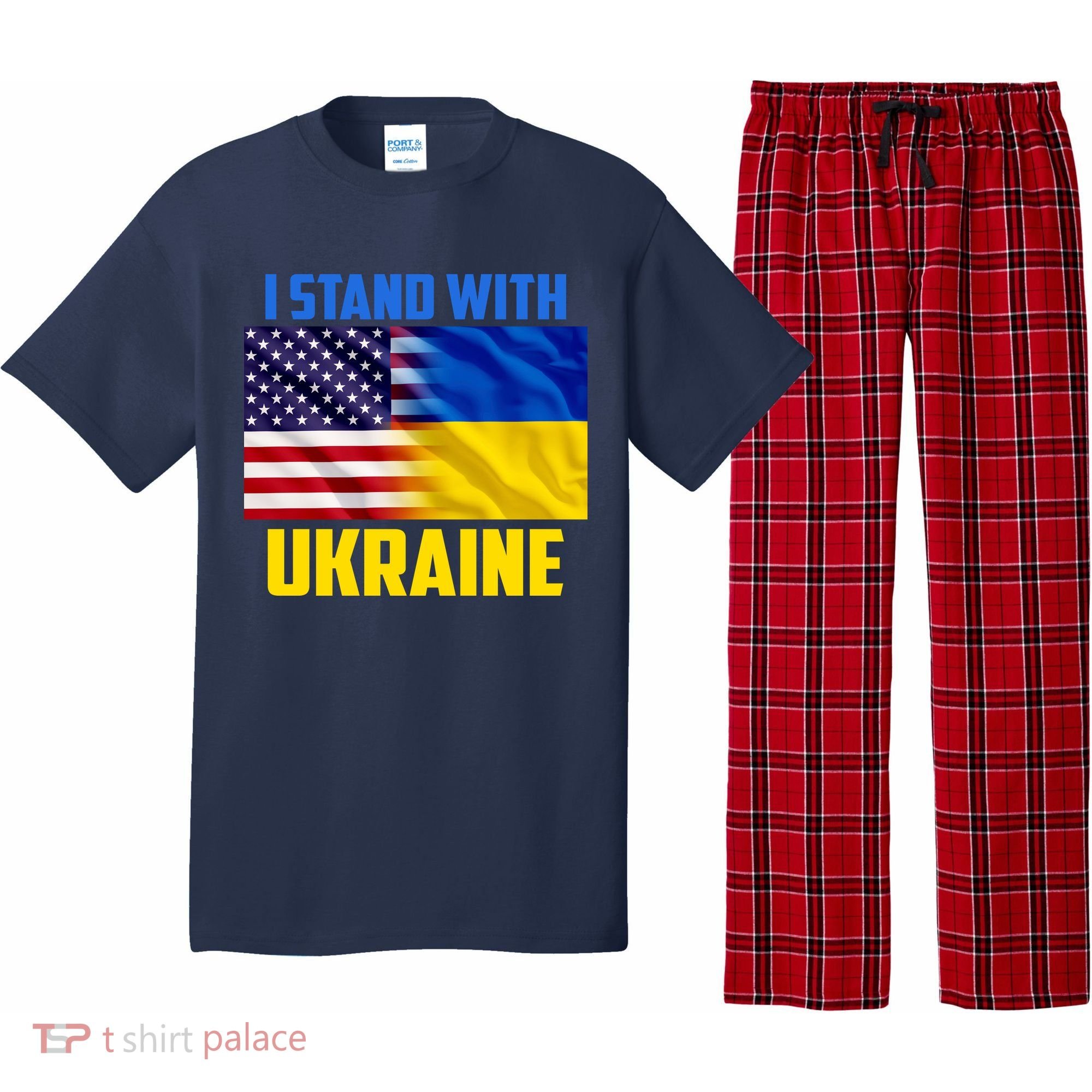 I Stand With Ukraine USA Ukrainian Pride Support Pajama Set