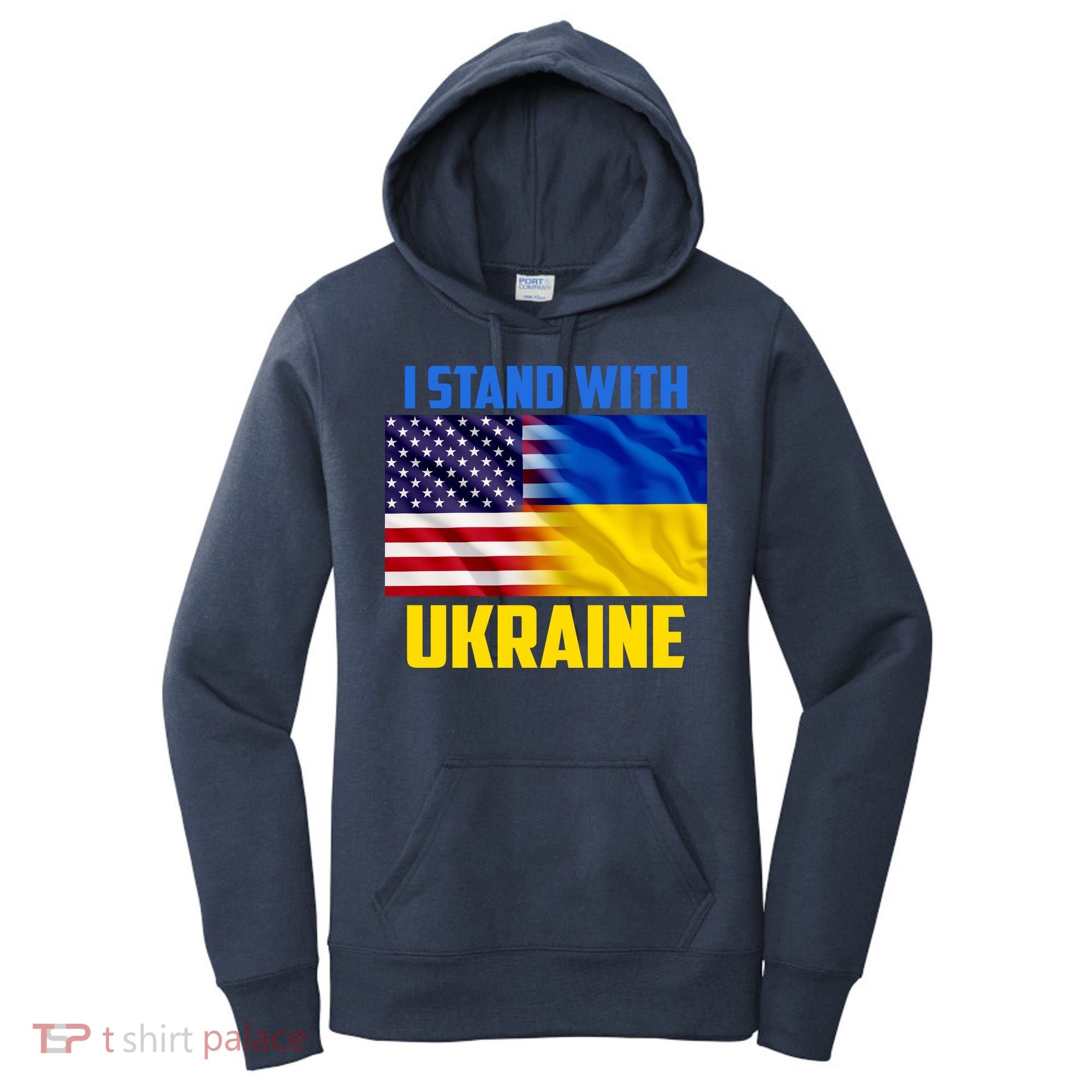 I Stand With Ukraine USA Ukrainian Pride Support Women's Hoodie