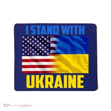 I Stand With Ukraine USA Ukrainian Pride Support Mousepad