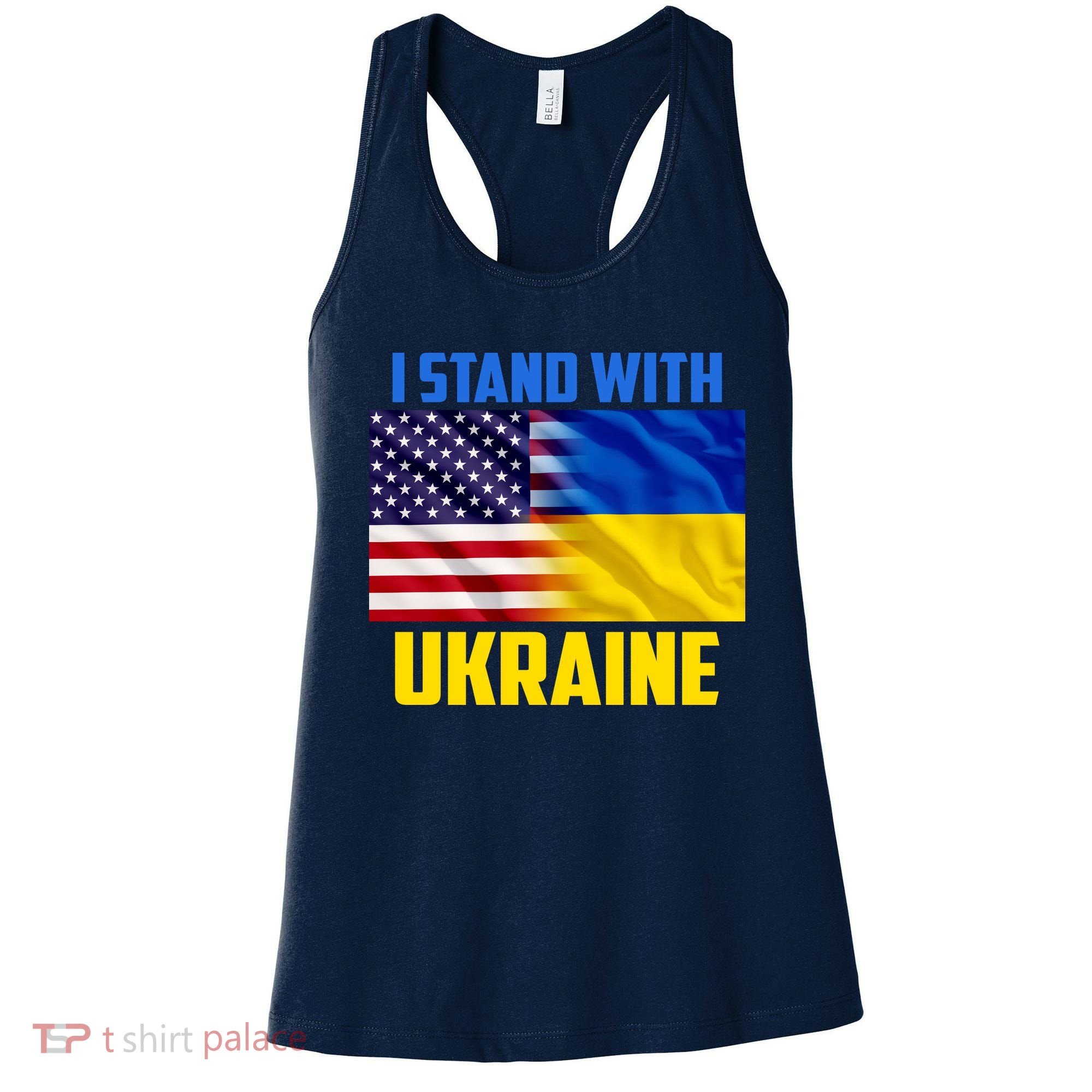 I Stand With Ukraine USA Ukrainian Pride Support Women's Tank Top