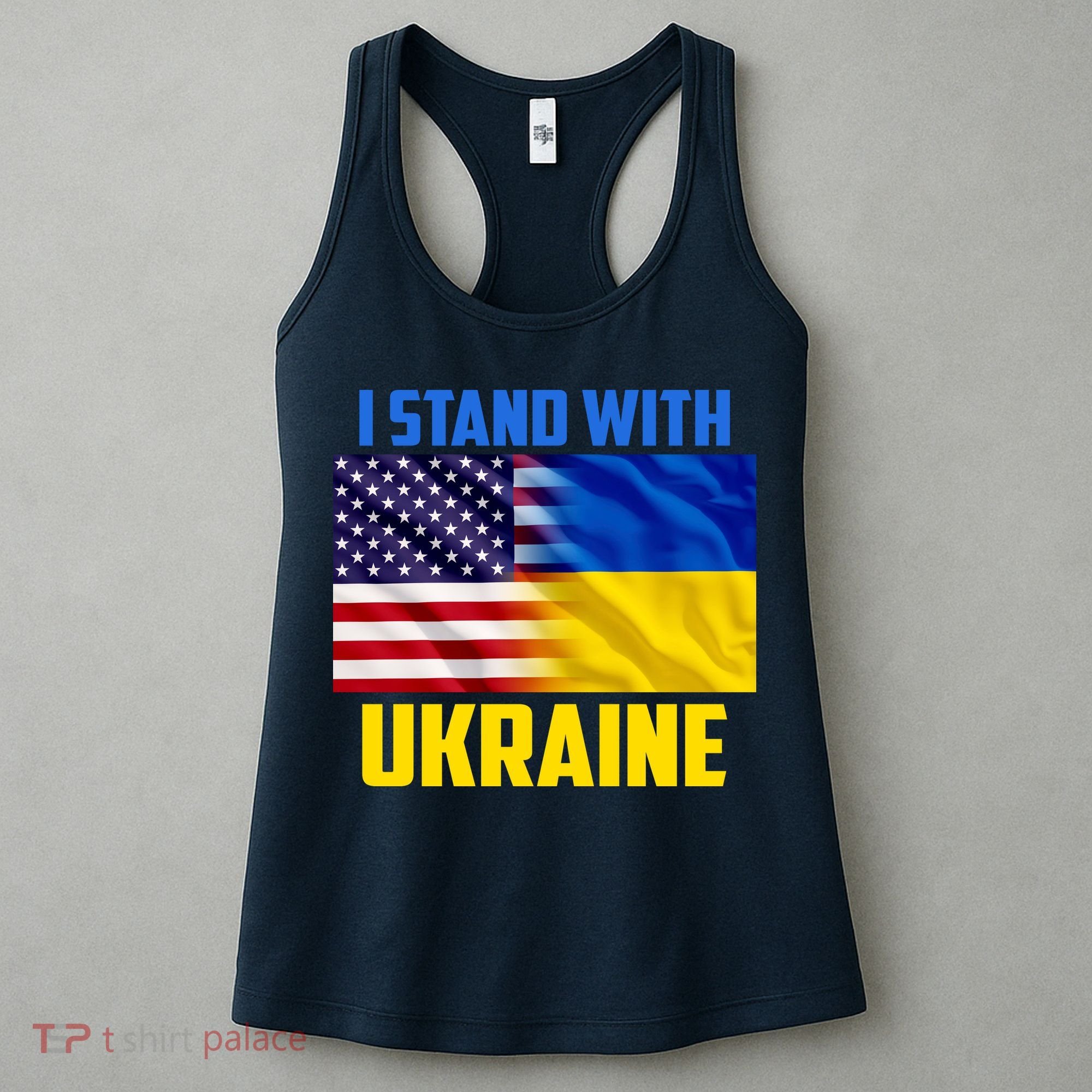 I Stand With Ukraine USA Ukrainian Pride Support Women's Tank Top