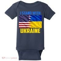 I Stand With Ukraine USA Ukrainian Pride Support Baby Bodysuit thumb 0