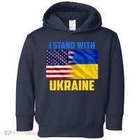 I Stand With Ukraine USA Ukrainian Pride Support Toddler Hoodie thumb 0