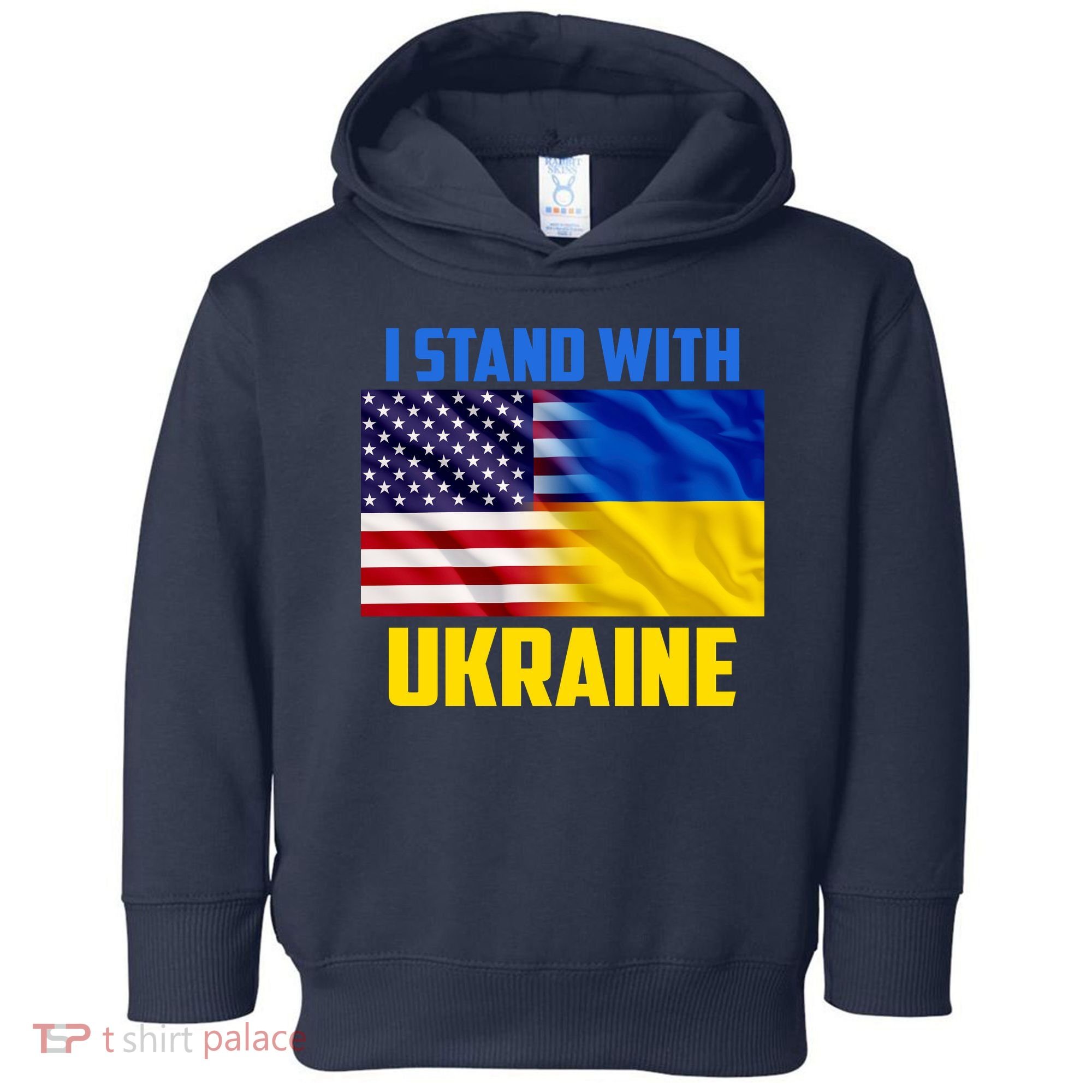 I Stand With Ukraine USA Ukrainian Pride Support Toddler Hoodie