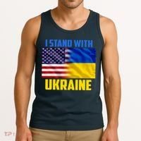 I Stand With Ukraine USA Ukrainian Pride Support Tank Top thumb 3