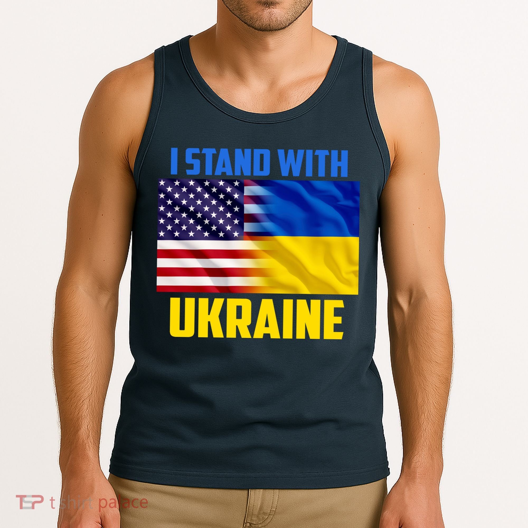 I Stand With Ukraine USA Ukrainian Pride Support Tank Top