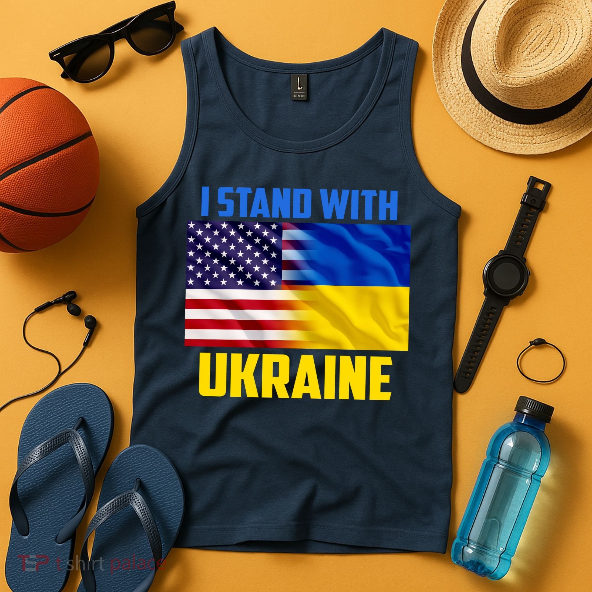 I Stand With Ukraine USA Ukrainian Pride Support Tank Top