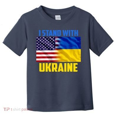 I Stand With Ukraine USA Ukrainian Pride Support Toddler T-Shirt