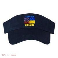I Stand With Ukraine USA Ukrainian Pride Support Visor thumb 0