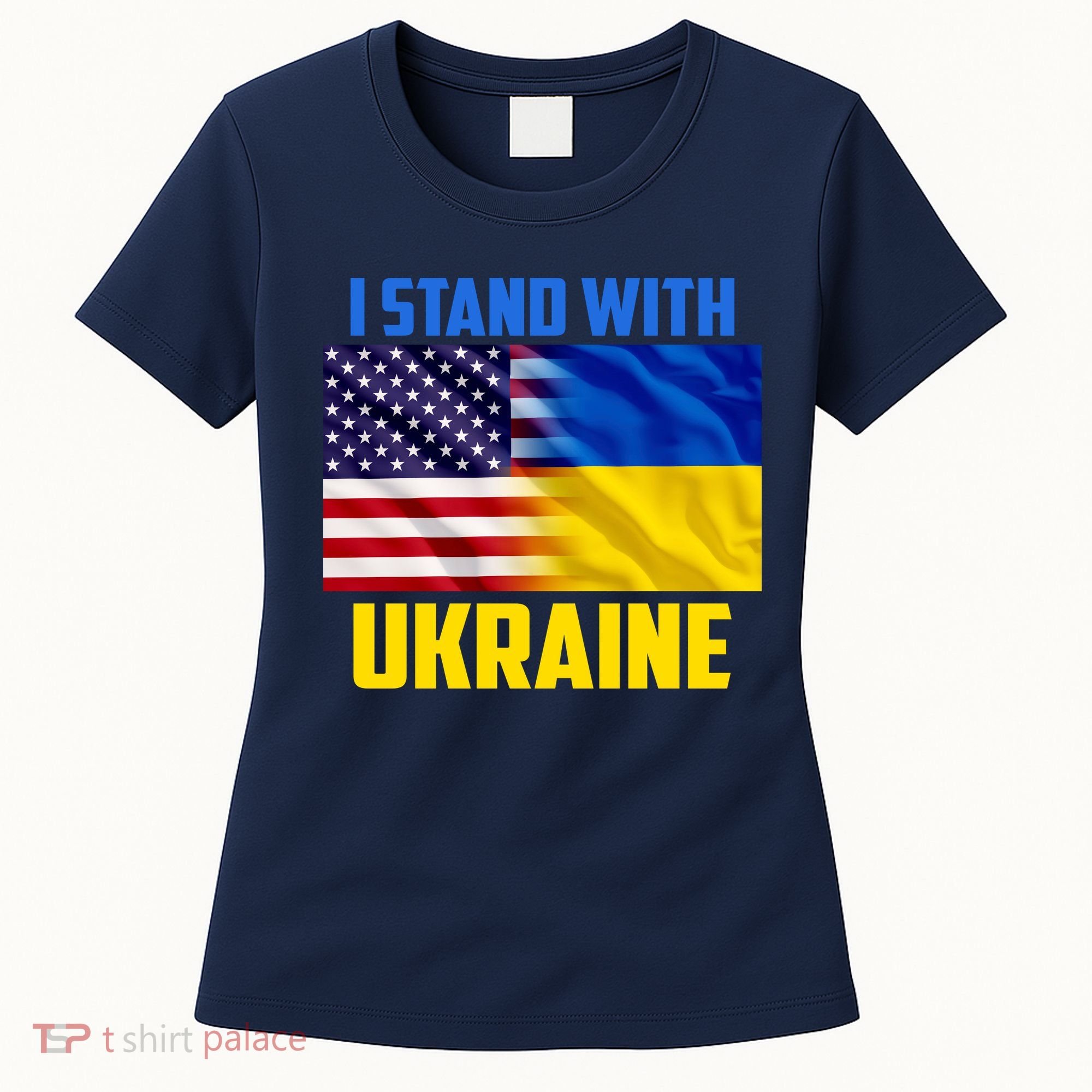 I Stand With Ukraine USA Ukrainian Pride Support Women's T-Shirt