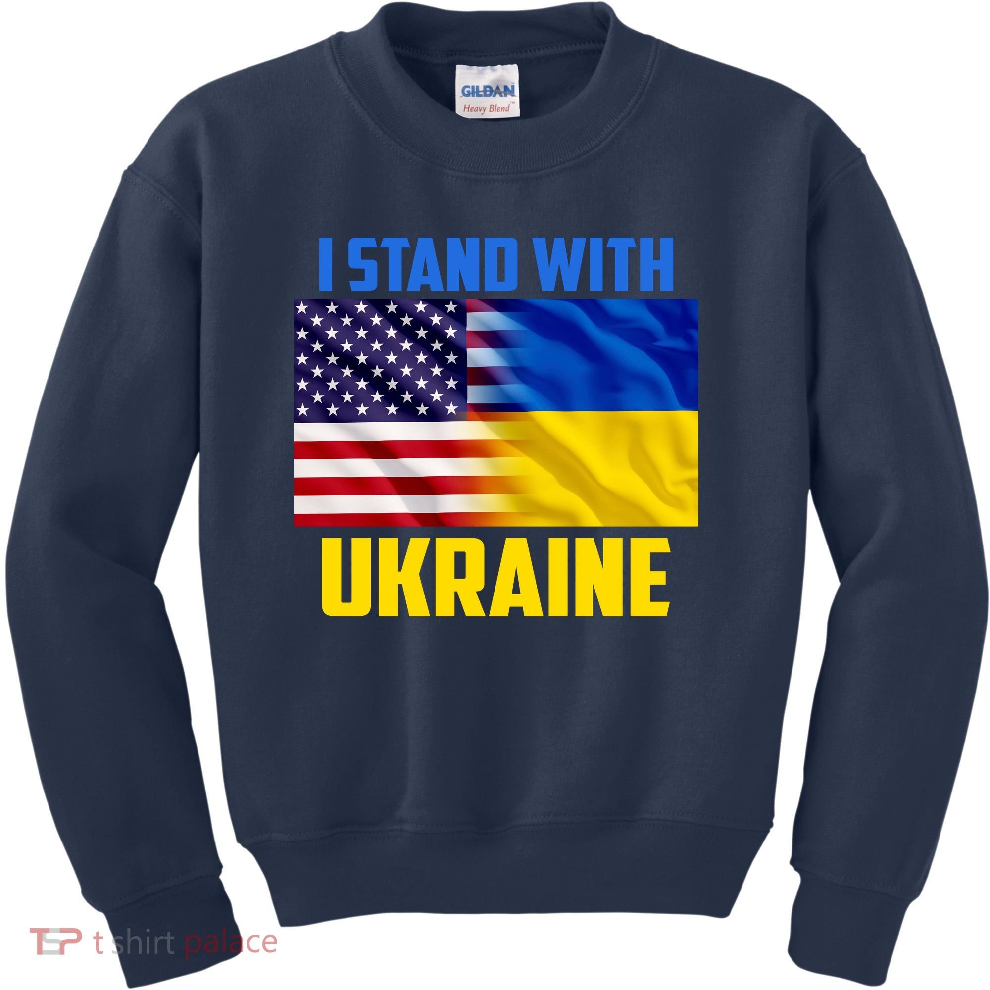 I Stand With Ukraine USA Ukrainian Pride Support Kids Sweatshirt