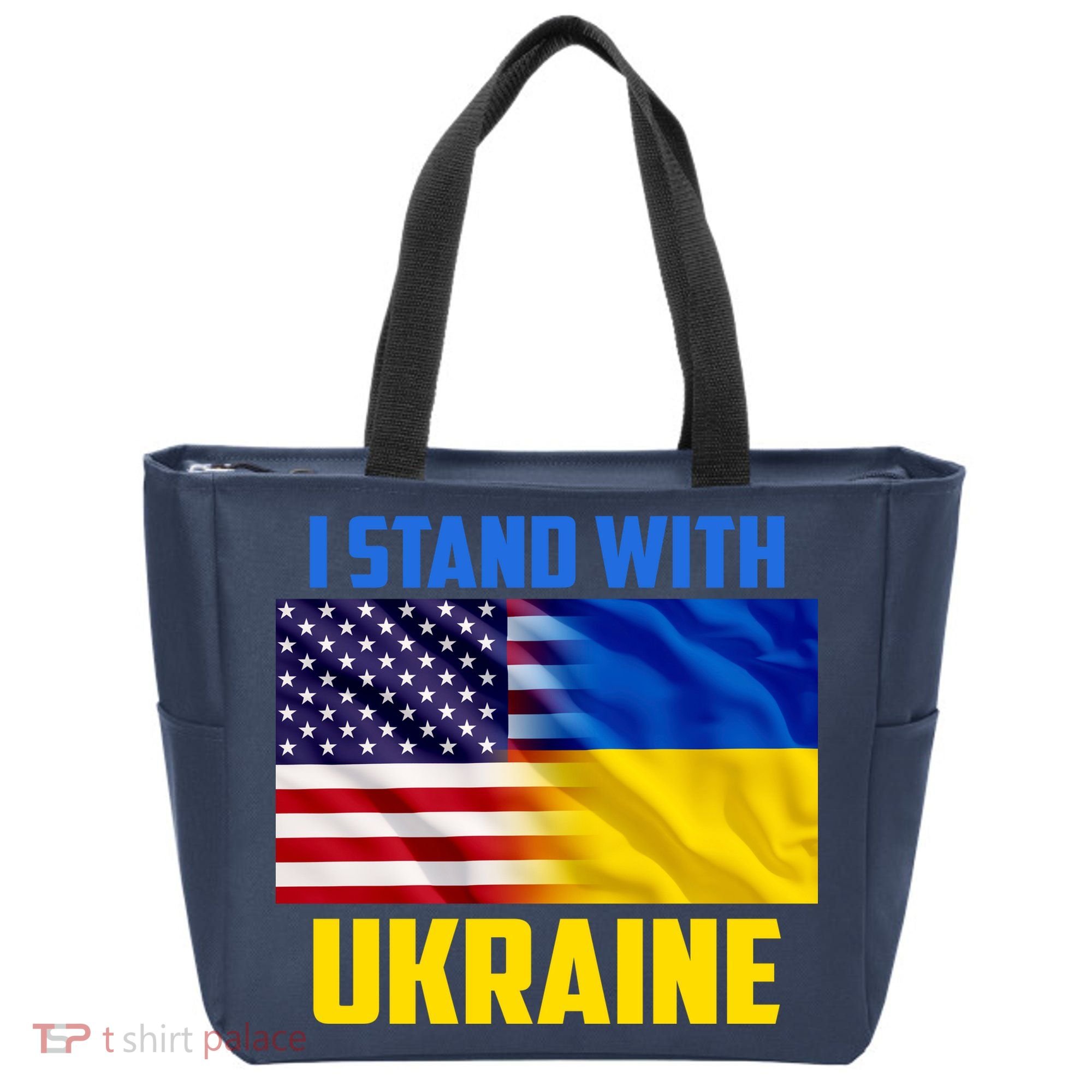 I Stand With Ukraine USA Ukrainian Pride Support Tote Bag