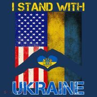 I Stand With Ukraine Heart USA Flag Baby Bodysuit thumb 2