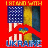 I Stand With Ukraine Heart USA Flag Santa Hat thumb 1