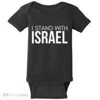 I Stand With Israel Proisrael Zion Jewish Torah Baby Bodysuit thumb 0