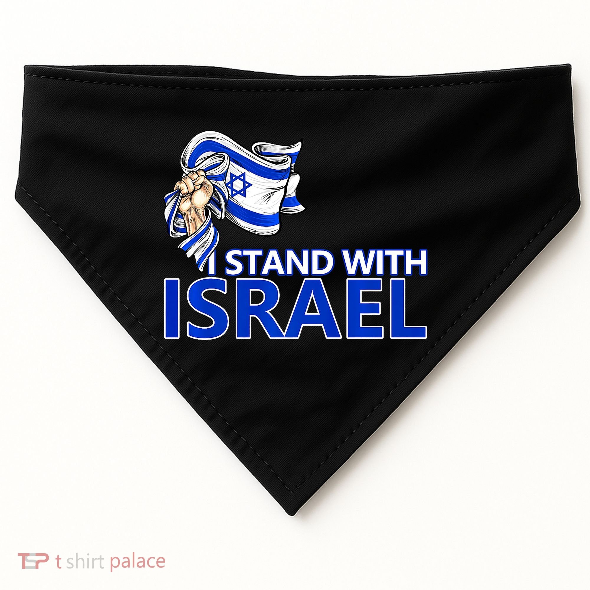 I Stand With Israel Pray For Israel USA-Made Doggie Bandana