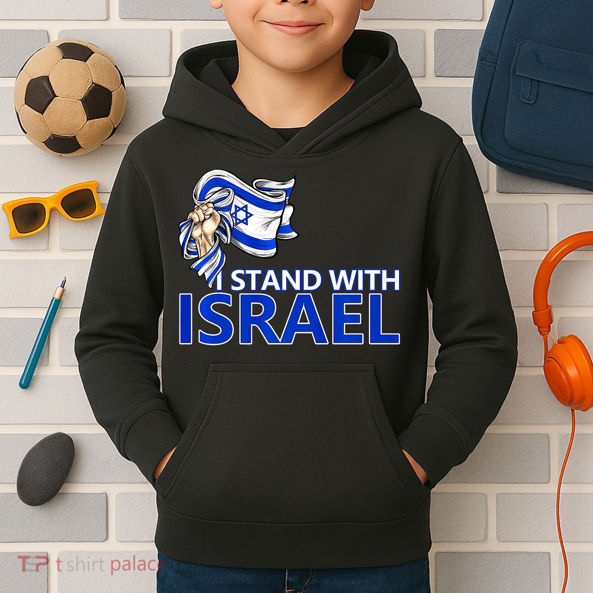 I Stand With Israel Pray For Israel Kids Hoodie